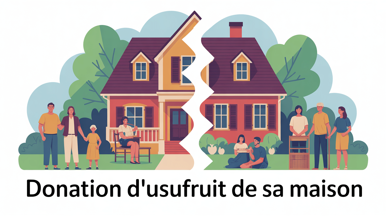 a qui peut on donner l'usufruit de sa maison, maison partagée entre usufruit et nue propriété