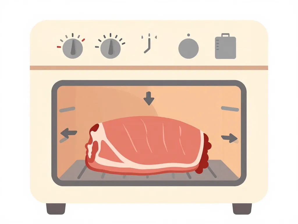 cuisson roti de porc schéma temps et température