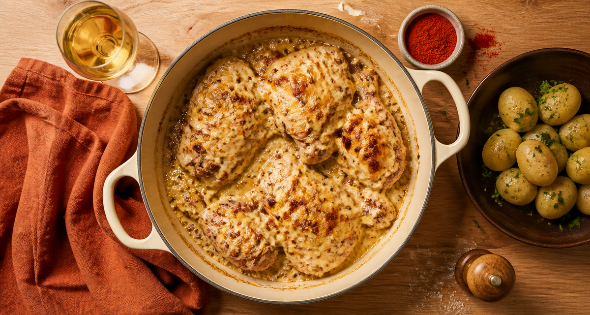 recette poulet gaston gérard cyril lignac gratin en cocotte