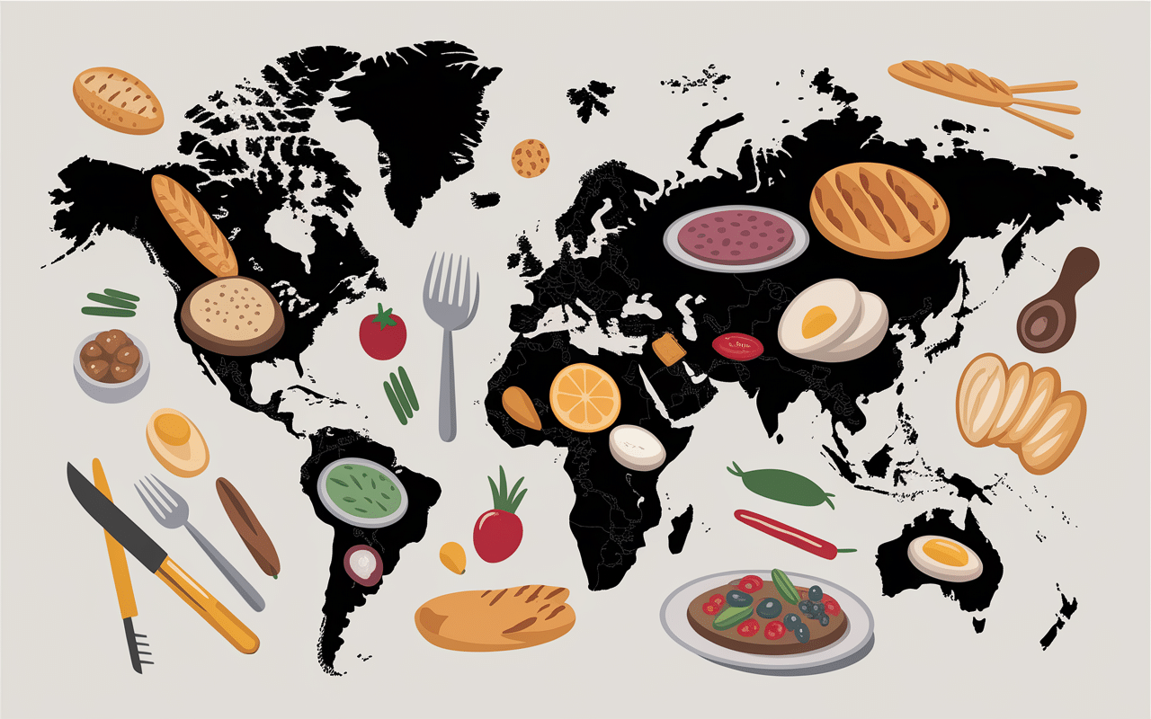 carte monde elements culinaires internationaux recettes-de-maria.fr blog