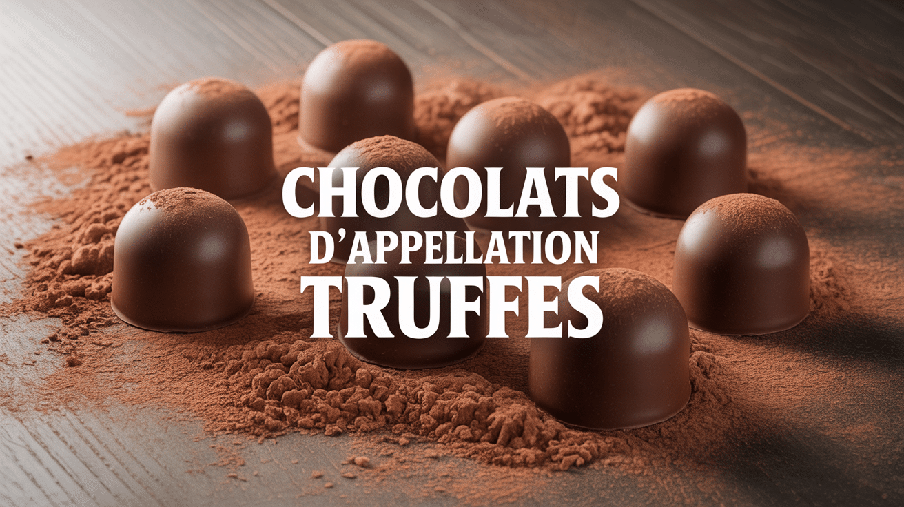 illustration elegante les chocolats d appellation truffes ont plusieurs caractéristiques lesquelles sur surface bois
