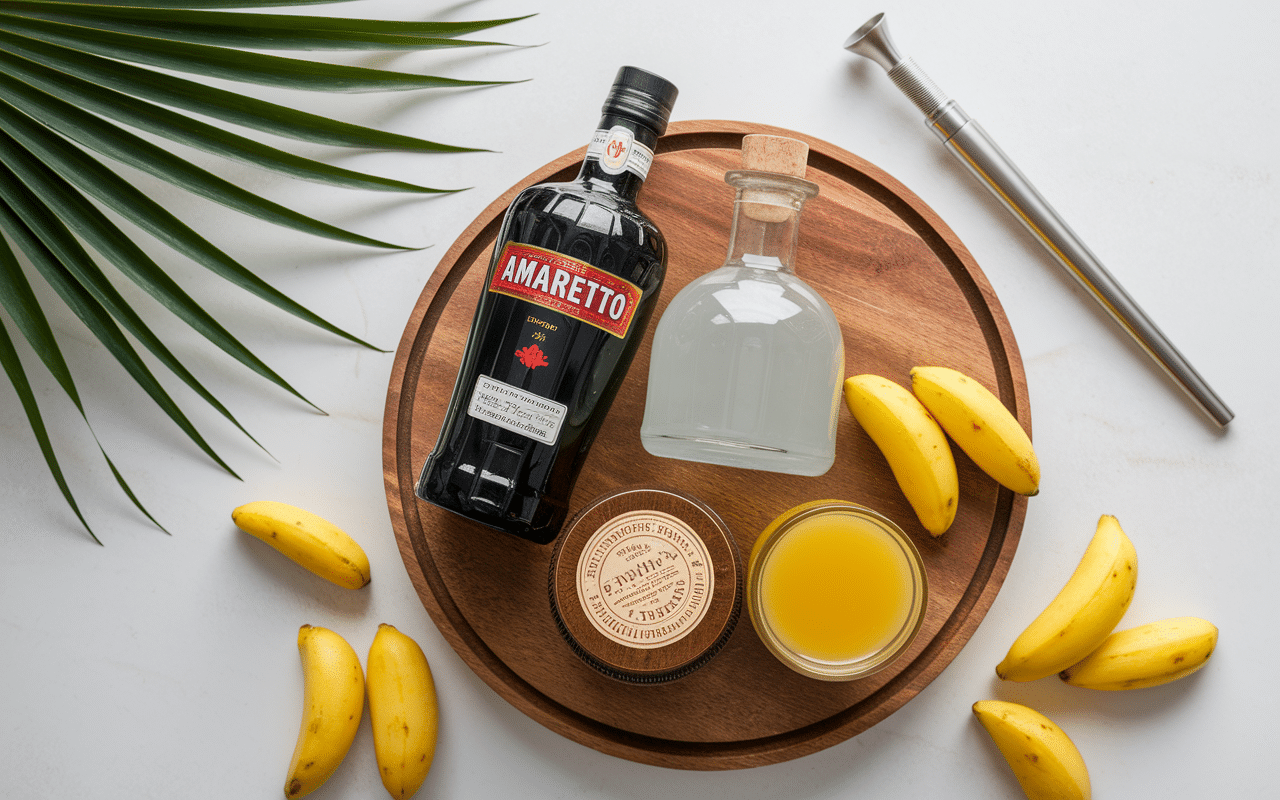 ingrédients madeleine cocktail amaretto triple sec jus d'ananas