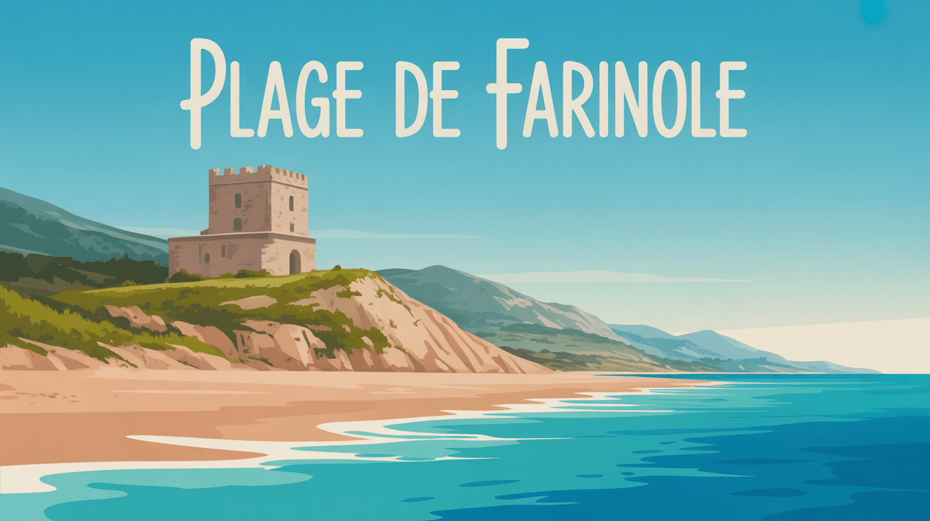 Plage de sable et eaux turquoise à Farinole