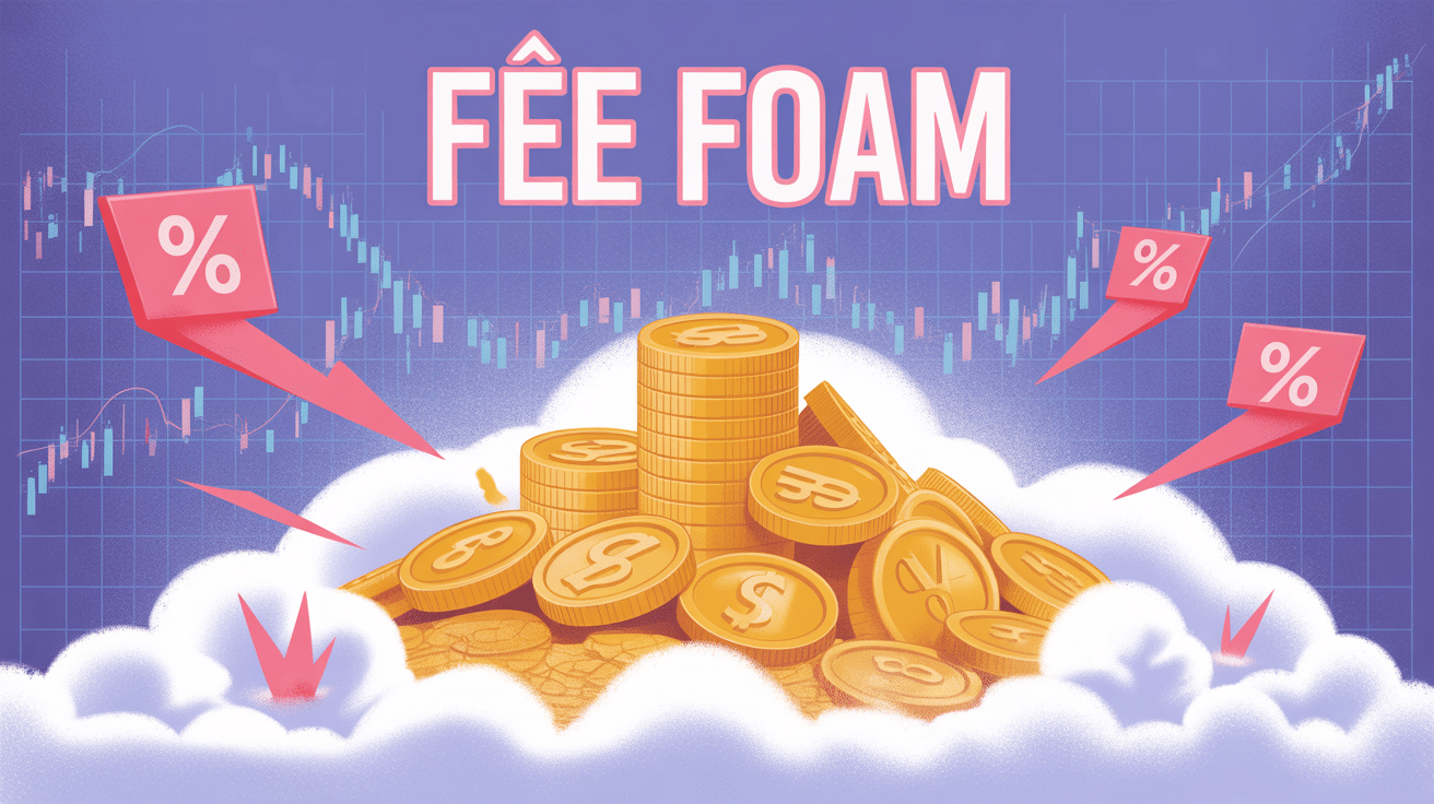 illustration fee foam finance trading mousse et frais