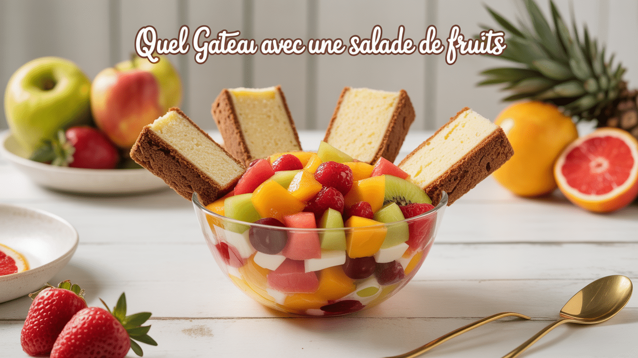 Salade de fruits avec gâteaux moelleux autour pour quel gâteau servir avec une salade de fruits