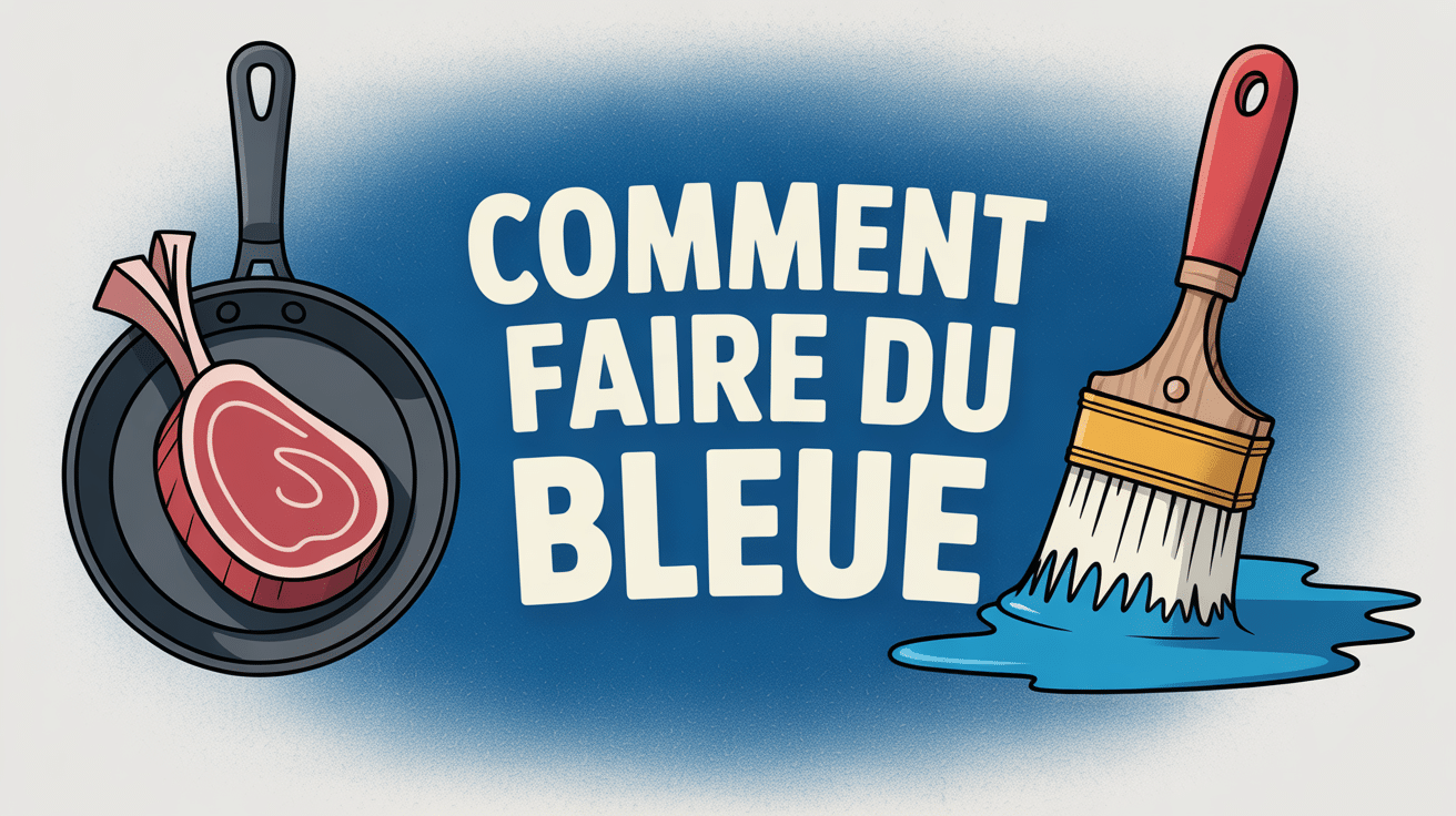illustration comment faire du bleue cuisine et peinture