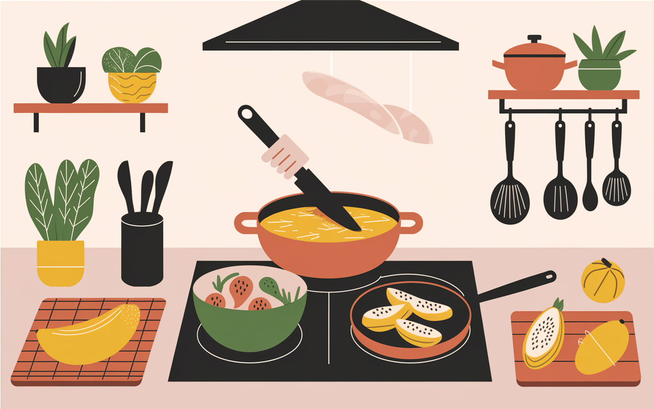 Préparation fruit en h cuisine haricot hovenia hua moa