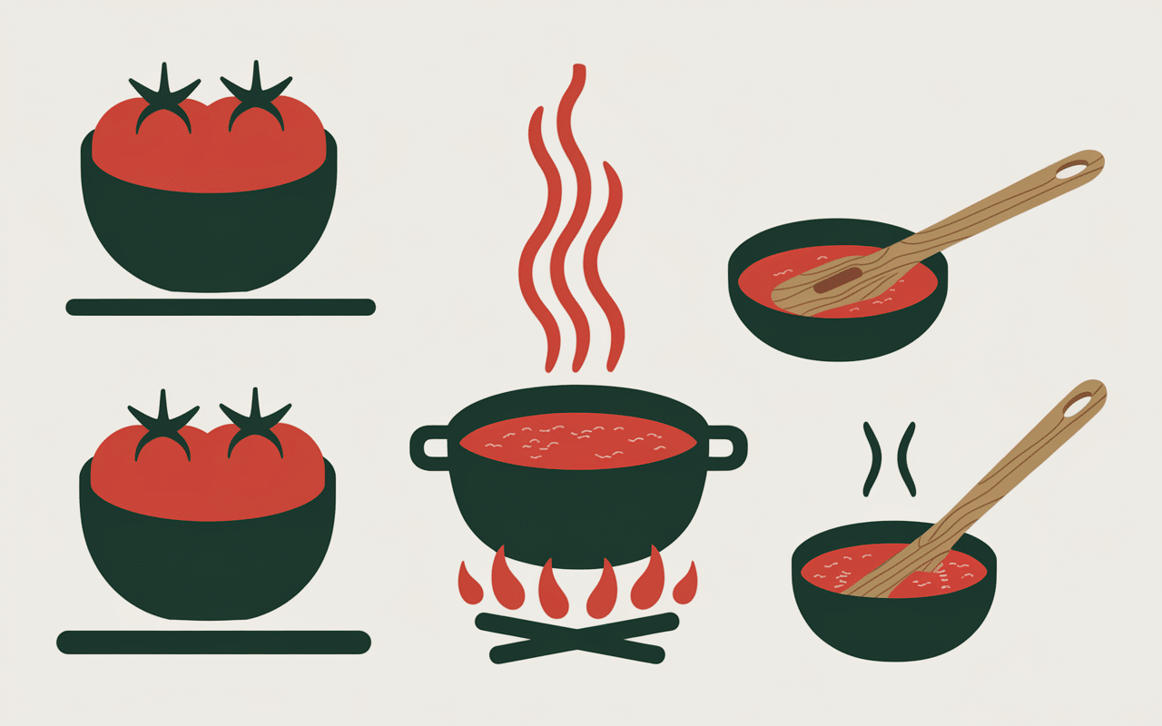 préparation sauce tomate maison grand-mère