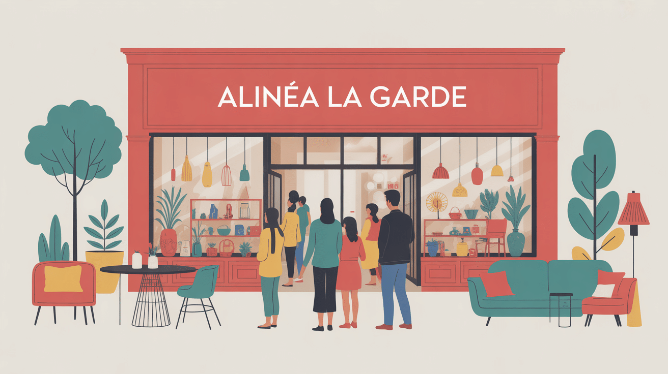 façade du magasin alinea la garde décoration ameublement