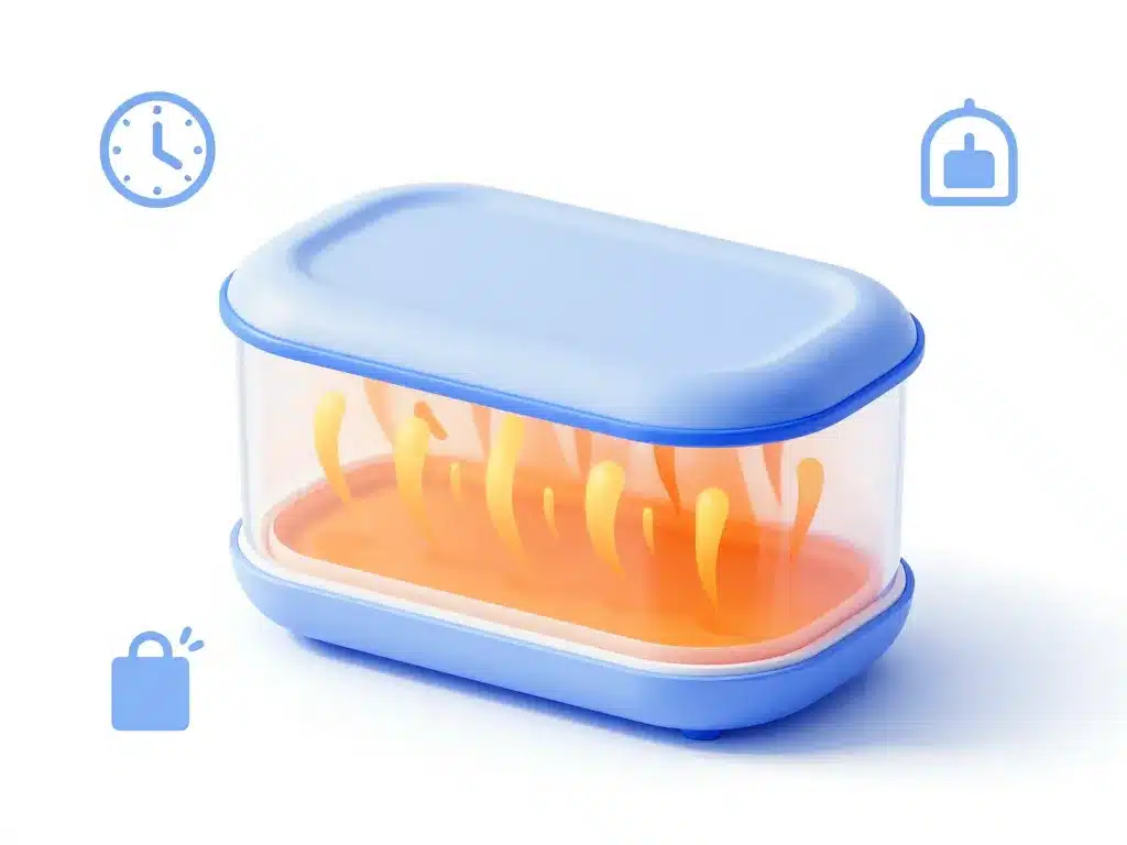 schéma isolation boîte repas isotherme chaud longue durée
