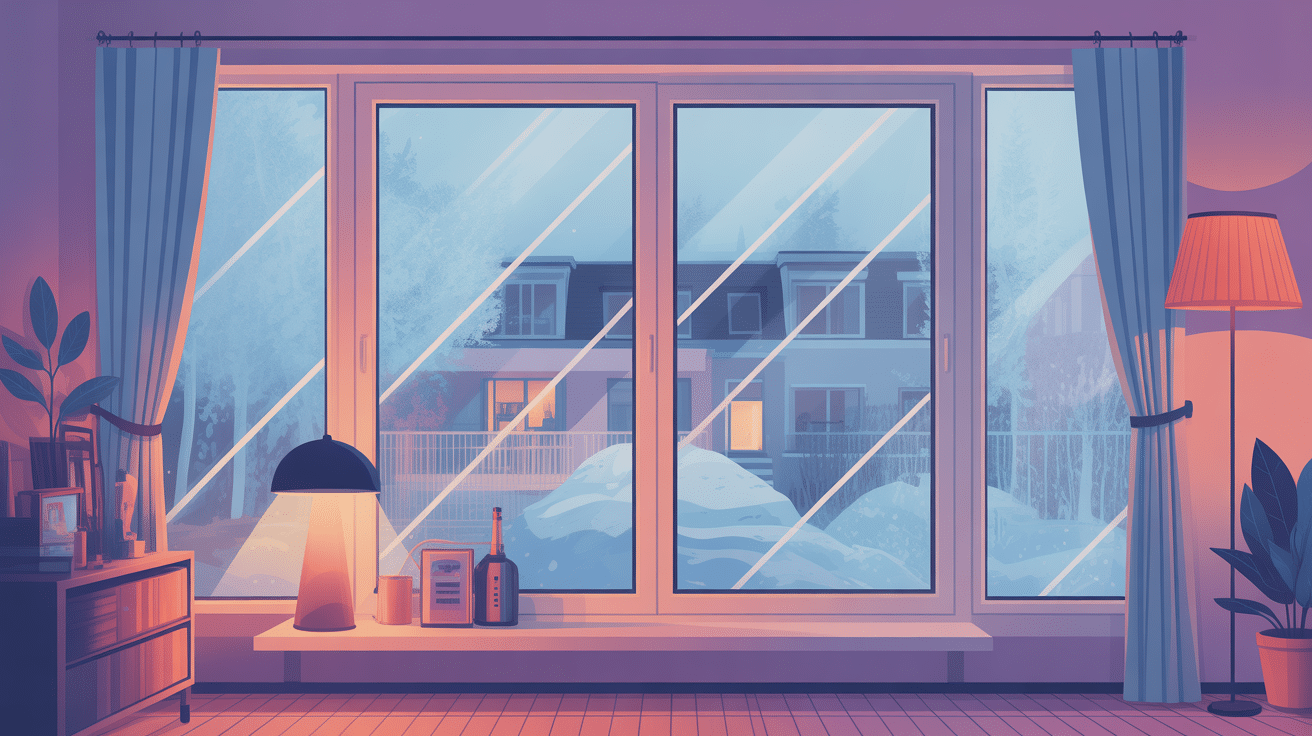 film anti froid fenetre sur fenêtre moderne vue intérieure