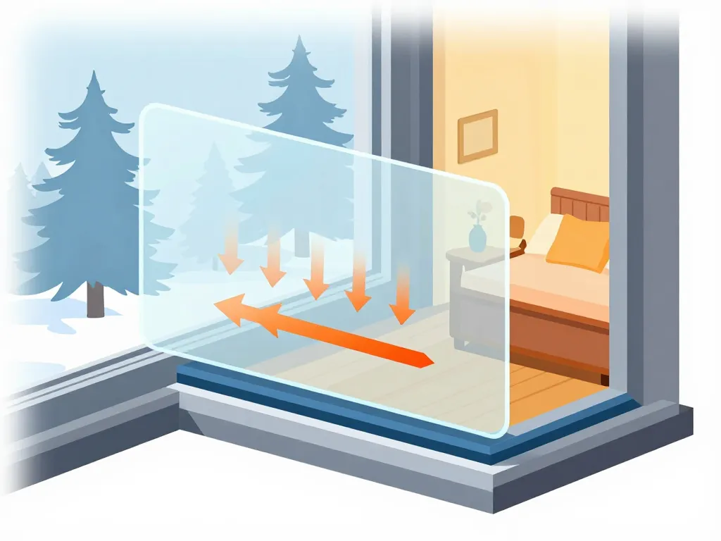 film anti froid fenetre concept de barrière isolante thermique