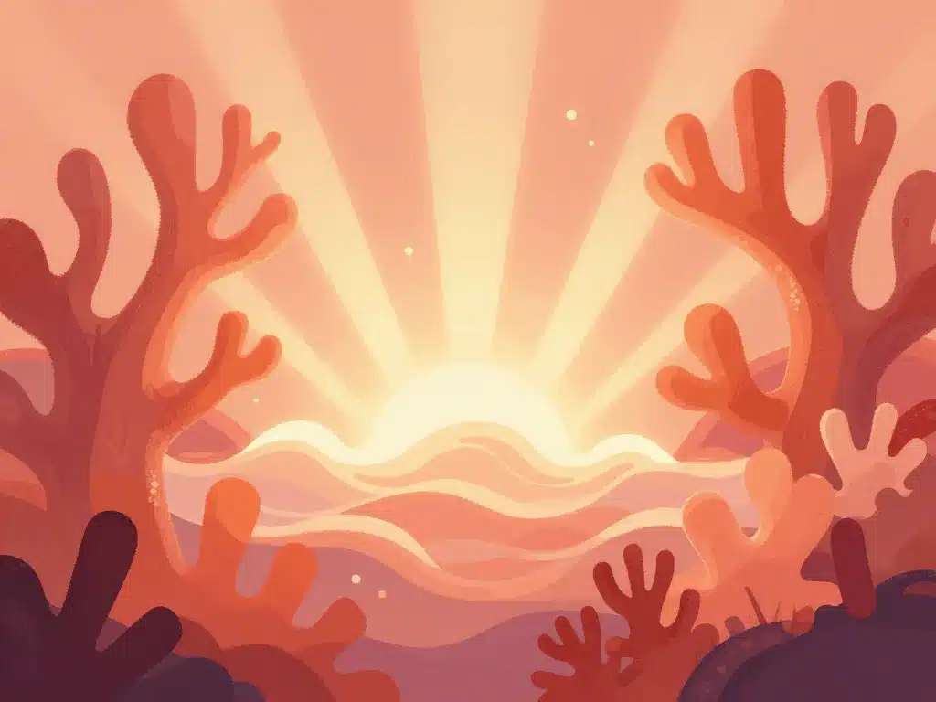 illustration abstraite impact émotionnel couleur du corail chaleur et positivité