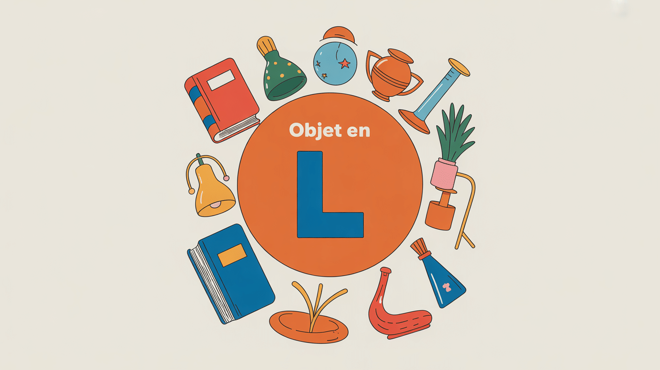 illustration objets en l cercle moderne