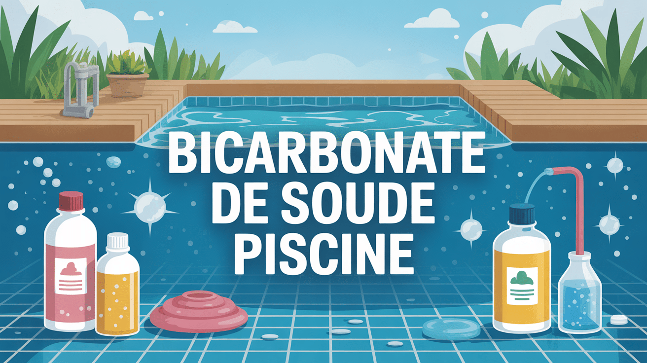 Illustration globale piscine et bicarbonate de soude
