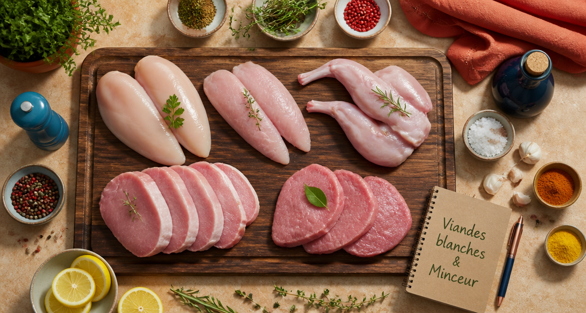 liste viande blanche regime planche morceaux maigres