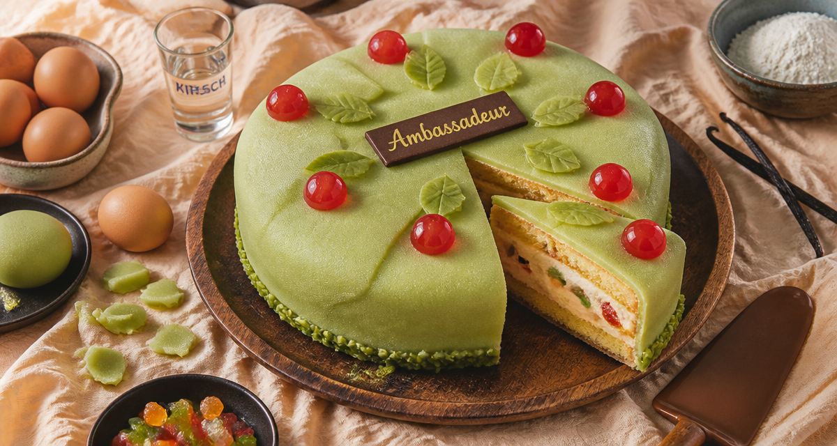 ambassadeur gateau traditionnel génoise pâte d'amande