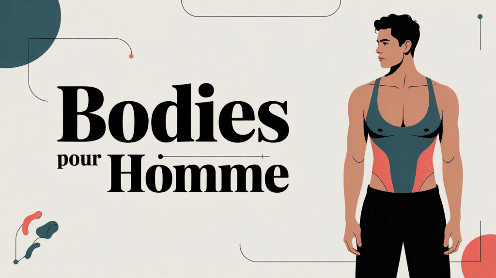 Illustration moderne bodies pour homme sur fond minimaliste