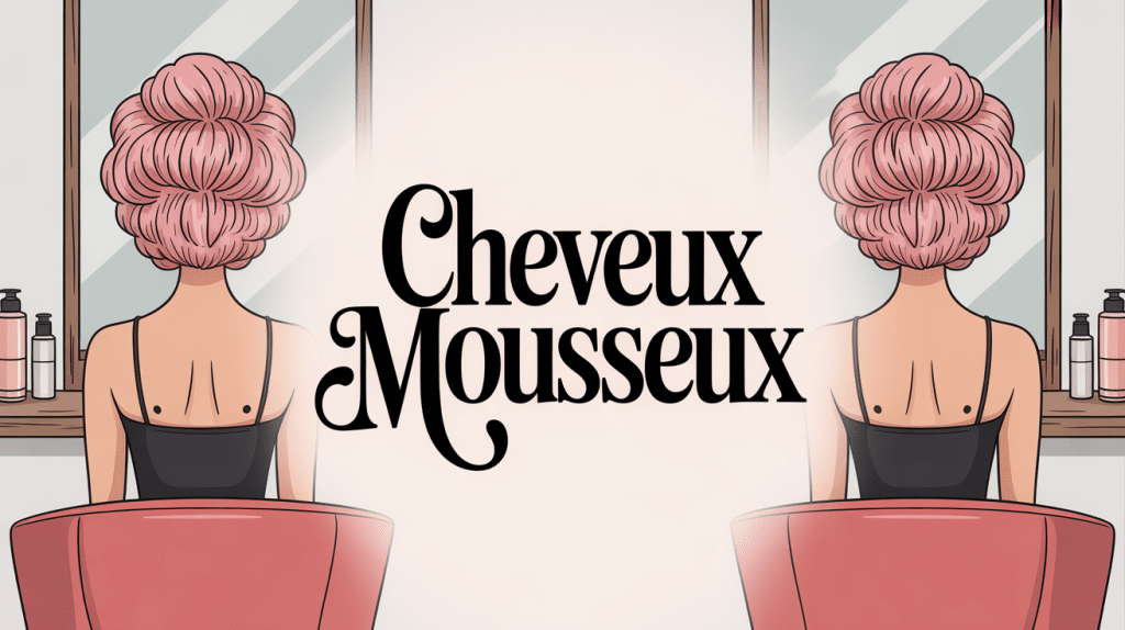 Cheveux mousseux que faire femme vue de dos volumineux salon