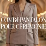 Femme en combi pantalon pour ceremonie chic
