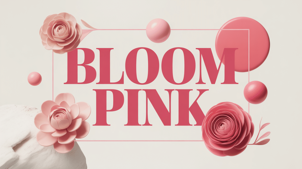 Visuel bloom pink design artistique moderne