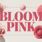 Visuel bloom pink design artistique moderne