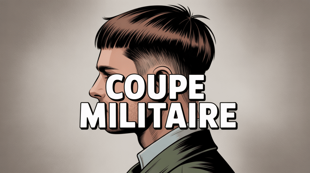 Homme profil coupe militaire courte illustration