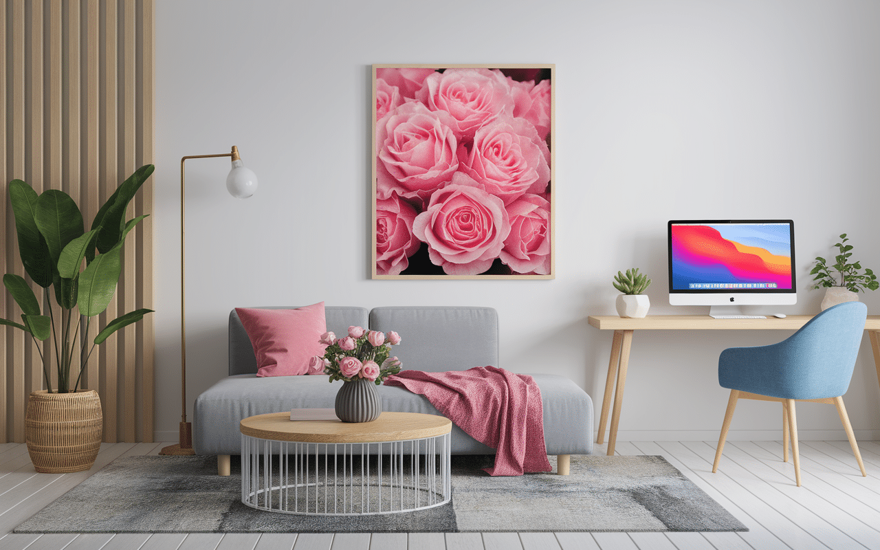 Décoration intérieure et design bloom pink moderne