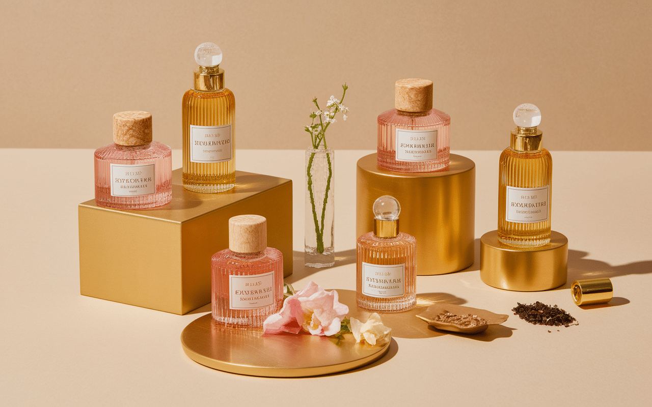 Flacons nefertiti perfume et ingrédients précieux