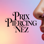 Gros plan nez femme piercing anneau doré prix