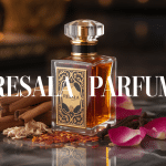 Flacon resala parfum doré oriental luxe