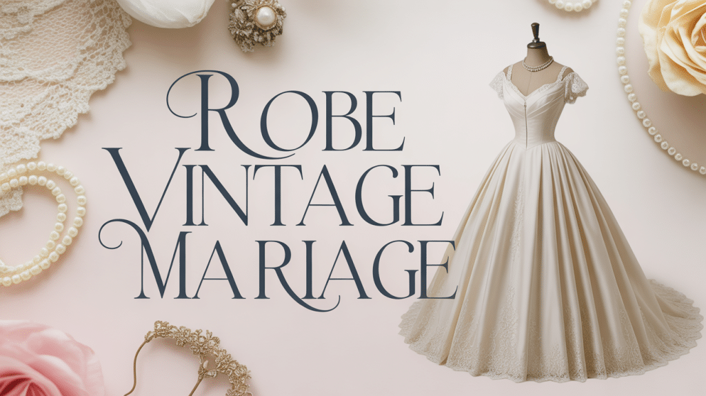 robe vintage mariage élégante en dentelle années 50