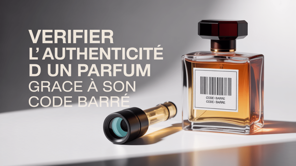 Flacon code barre parfum original loupe
