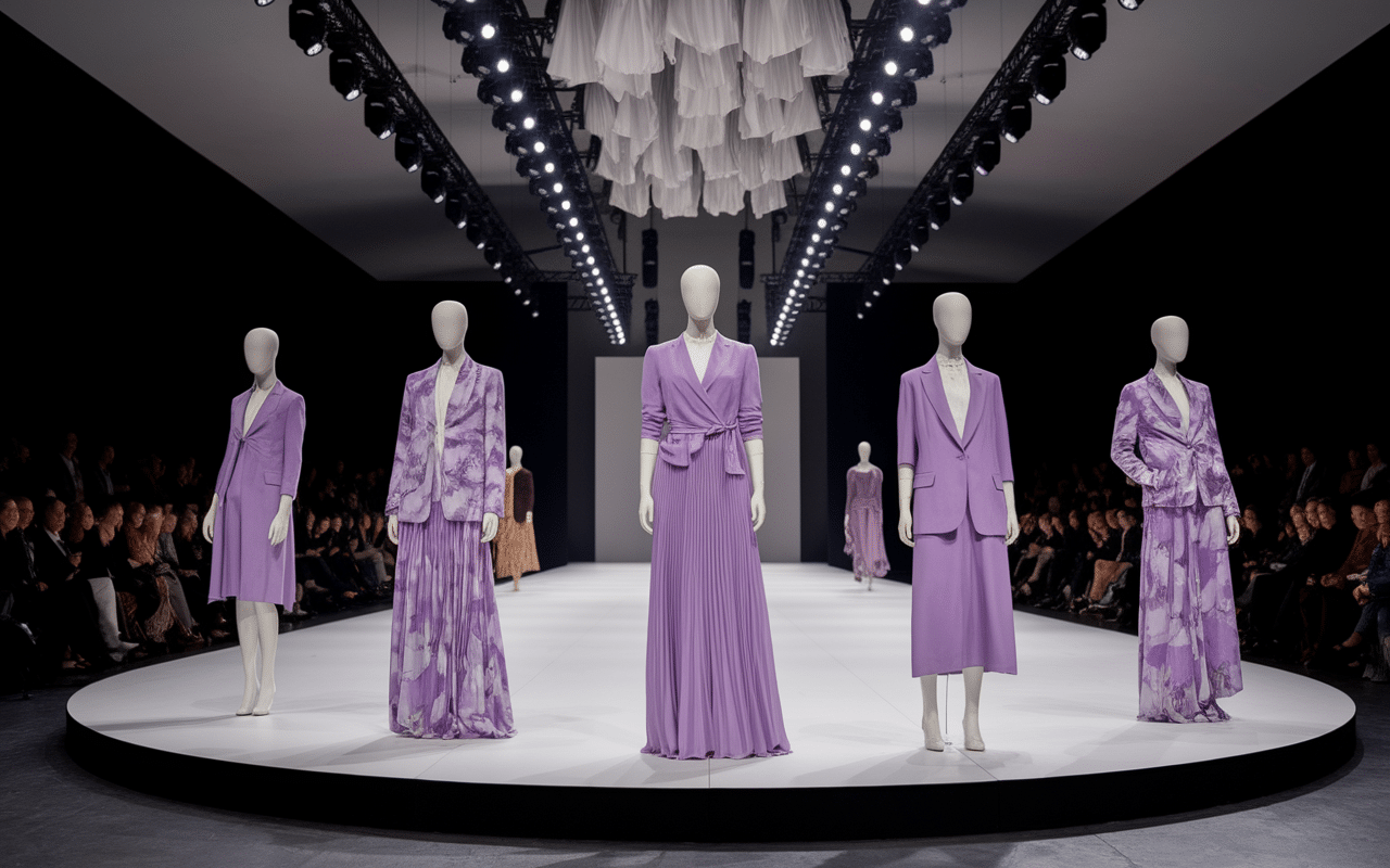 Défilé vogue lilas podium haute couture