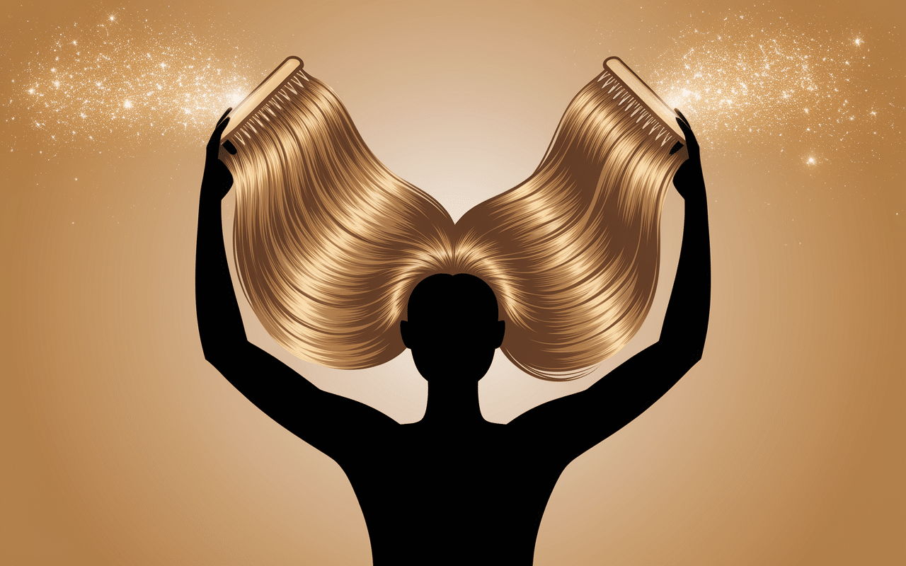 Utilisation brosse anti fourche cheveux longs sains