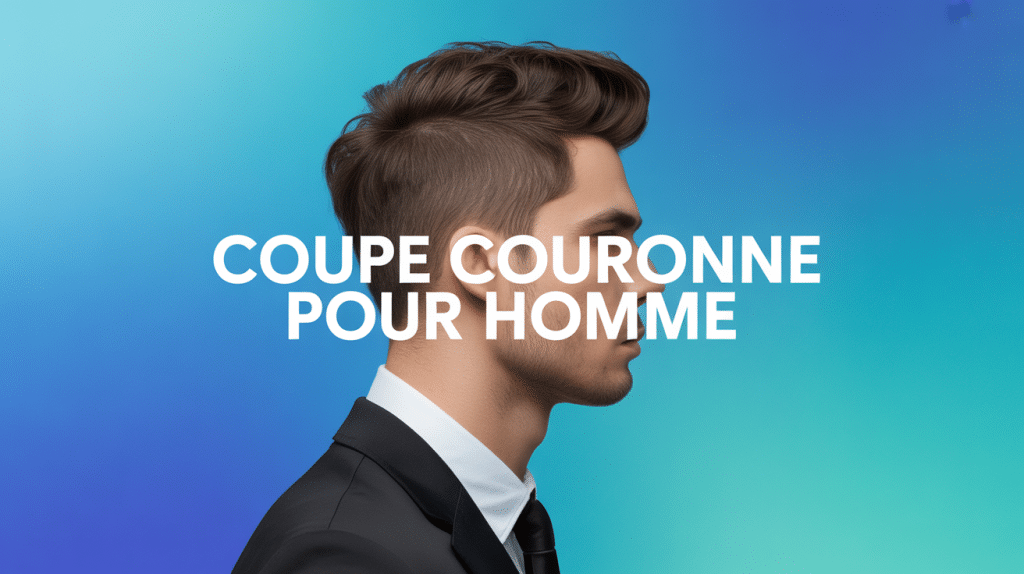 Portrait coupe couronne homme profil moderne