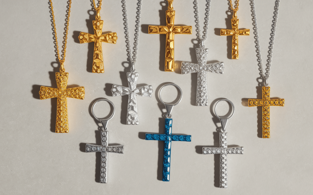 Collection croix chrétienne collier styles et matériaux