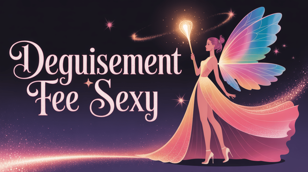 déguisement fée sexy femme en robe courte et ailes irisées