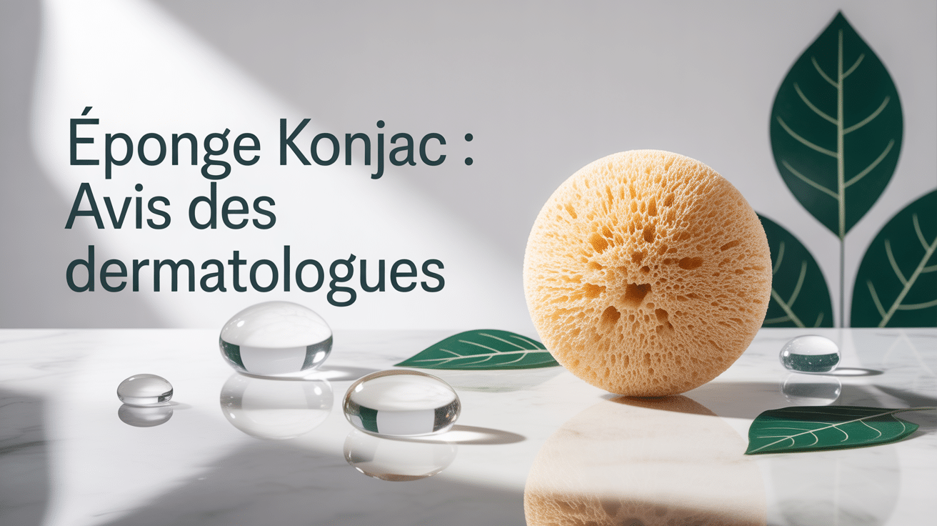 Éponge konjac avis dermatologue marbre blanc minimaliste