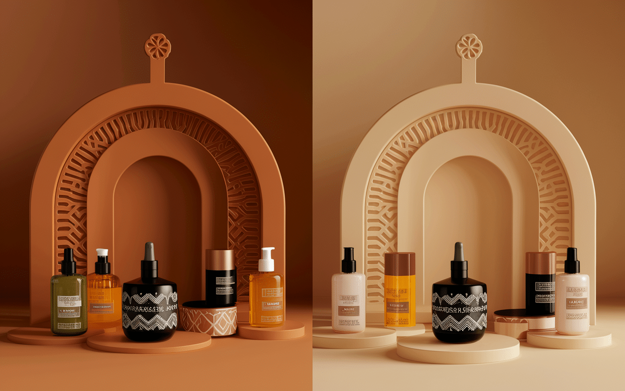 produits traditionnels et modernes maquillage marocain