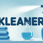 kleaner spray et lingettes nettoyant sur fond laboratoire