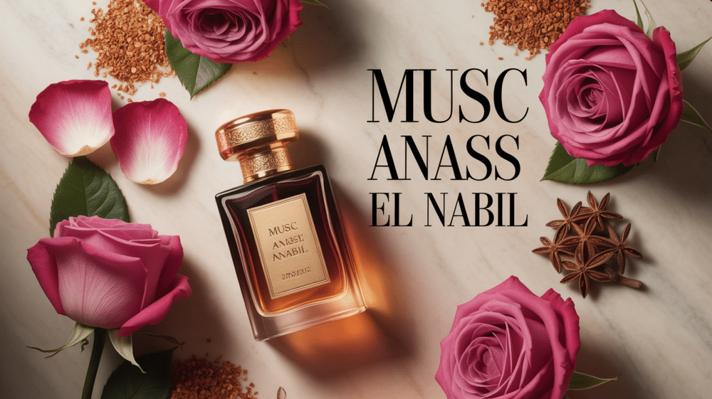 musc anass el nabil flacon parfum oriental doré
