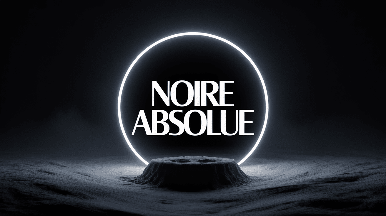 noire absolue surface ultra-noire halo lumineux