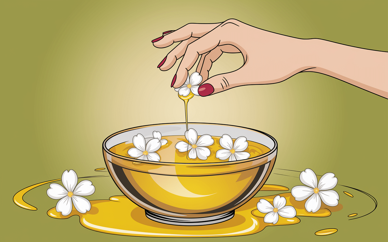 Fleurs tiaré macérées dans huile pour fabrication artisanale