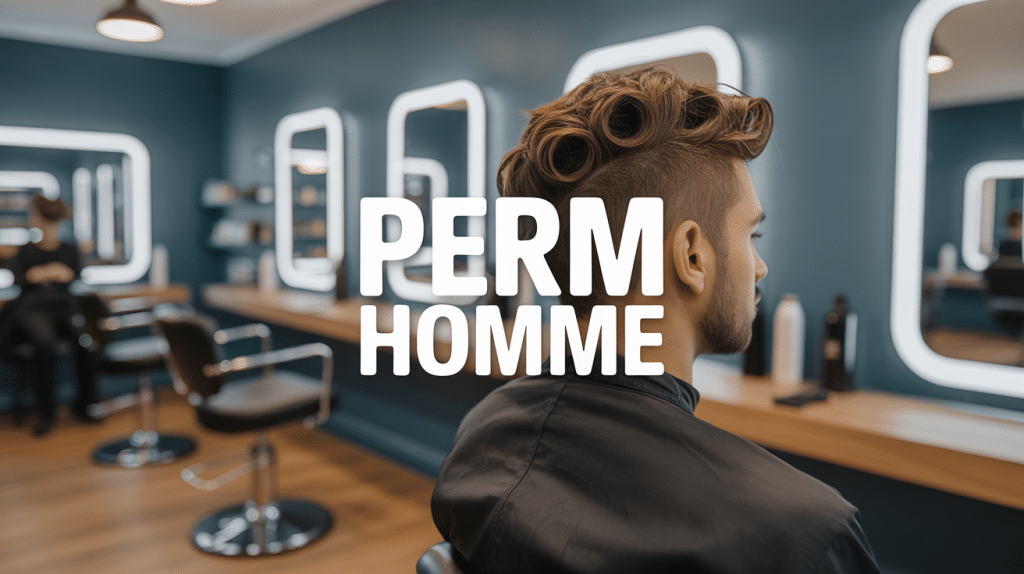 Perm homme vue de dos coiffure moderne boucles