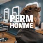 Perm homme vue de dos coiffure moderne boucles