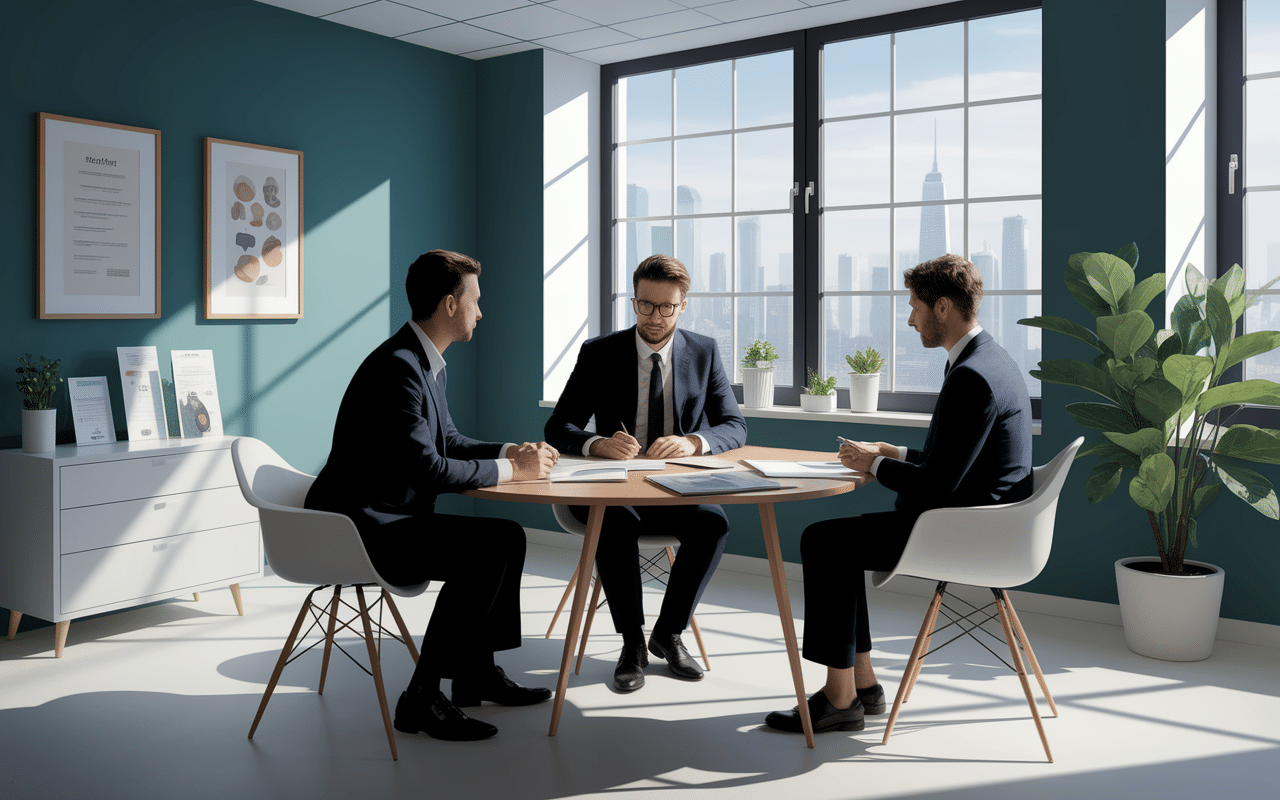 Illustration consultation piercing bas levre en salon