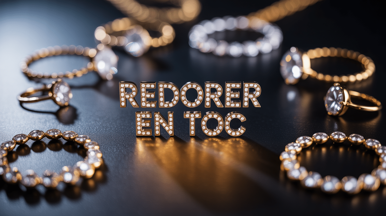 Redorer un bijou en toc gros plan doré éclat sur fond sombre