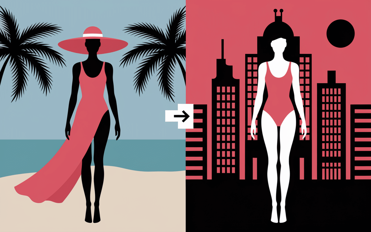 robe pareo silhouette transformation plage urbaine