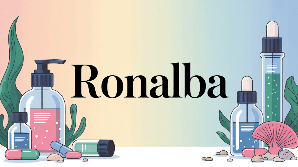 ronalba illustration laboratoire beauté flacons élégants